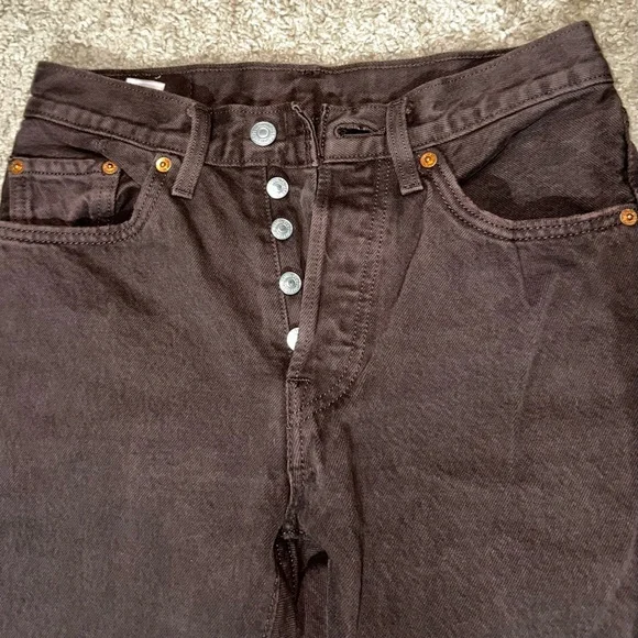 Levi's 501 Women's Brown Jeans - Picture 7 of 10